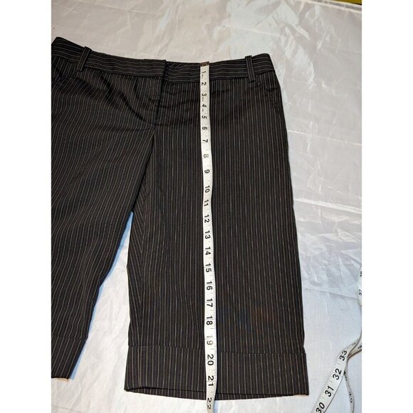 THE LIMITED pinstripe stretch Drew fit bermuda shorts Women's Size Size 6 Busine - Picture 12 of 15